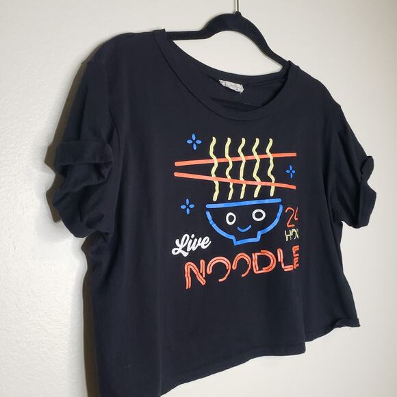Local Lab| Live 24hour Noodle Graphic crop top, Extra Large - Picture 3 of 6